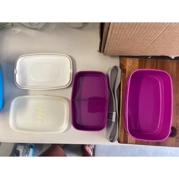 Bentgo Lunch Box Multicolor 5 Pcs Plastic Dishwasher Safe With Knife Lid & Spoon - Picture 7 of 9